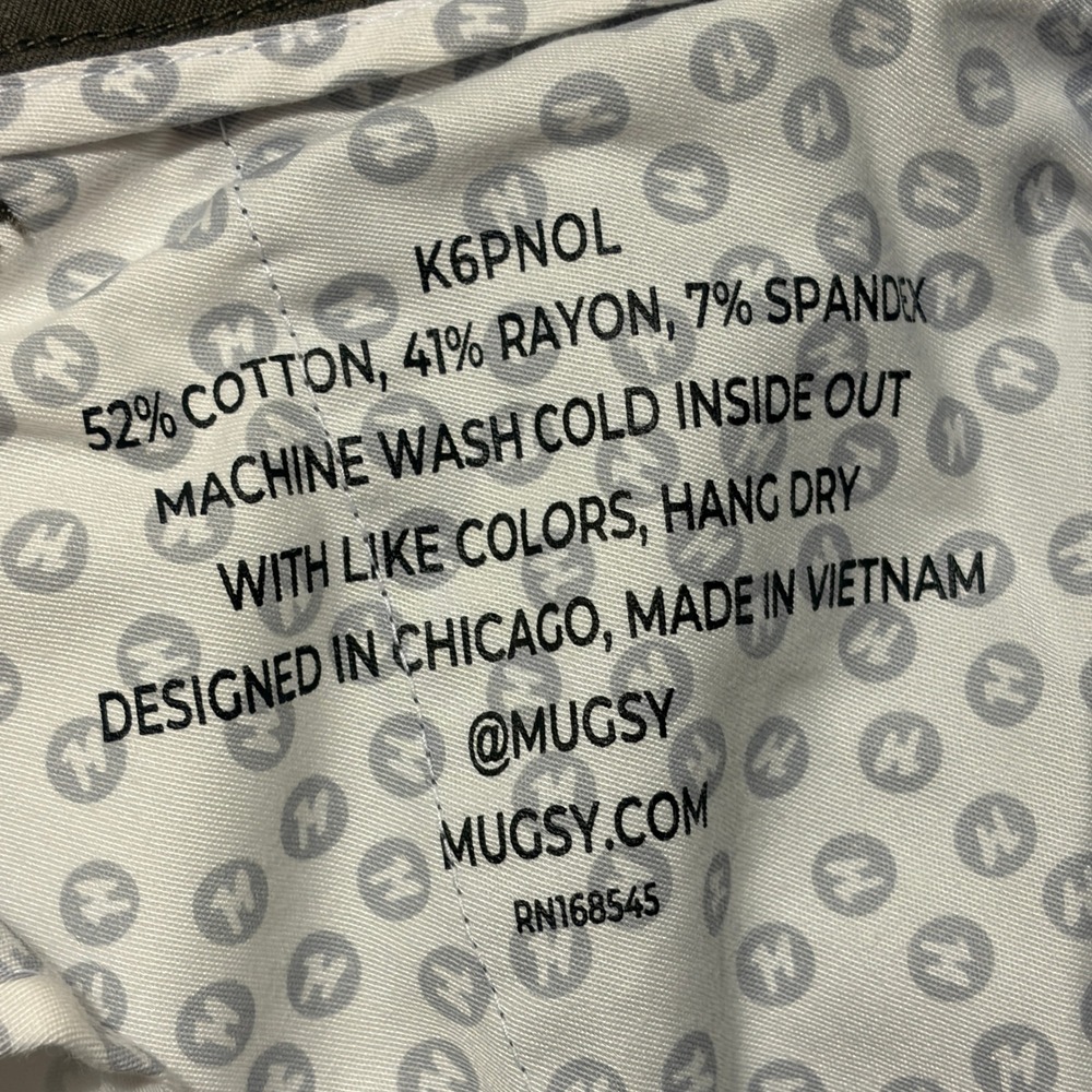 Mugsy Olives Men 36x30 Slim Straight Stretch Chino Pants Olive Green K6PNOL - Picture 6 of 9